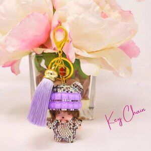 Greensnooker, Keychain, Cute Monchichi with Tassel